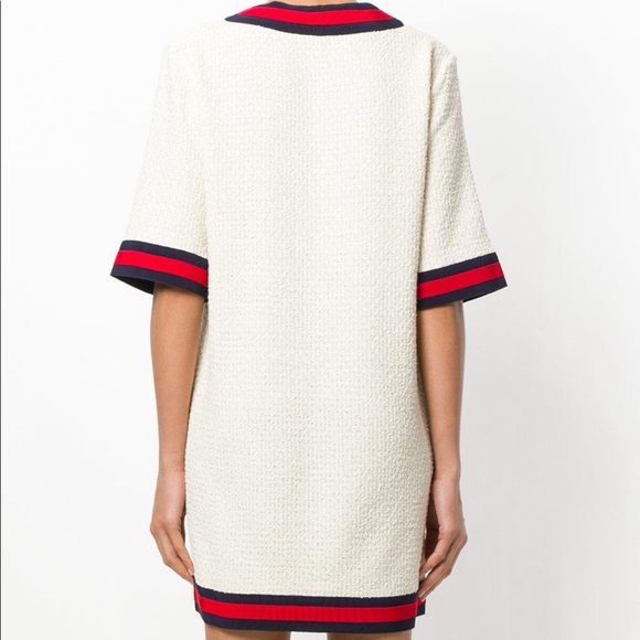 Gucci Web Ivory Light Tweed Gardenia Casual Dress - Picture 5 of 13